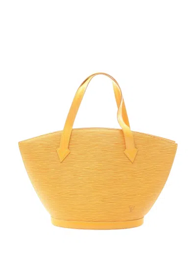 Pre-owned Louis Vuitton 1996 Epi Saint Jacques Pm Short Strap Handbag In Yellow