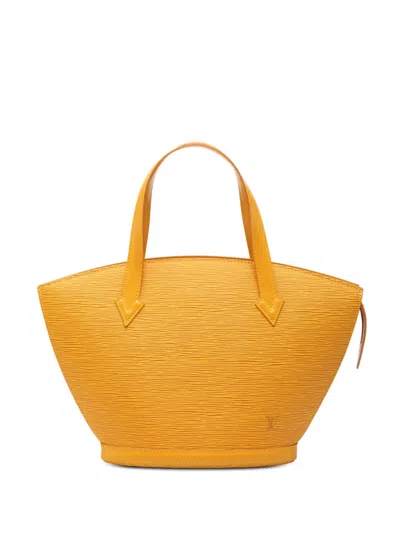 Pre-owned Louis Vuitton 1996 Epi Saint Jacques Pm Short Strap Handbag In Yellow