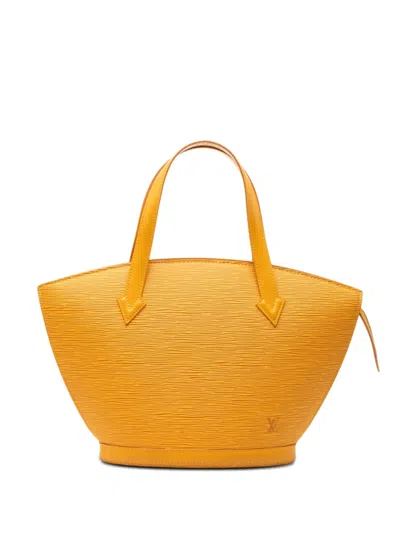 Pre-owned Louis Vuitton 1996 Epi Saint Jacques Pm Short Strap Handbag In Yellow