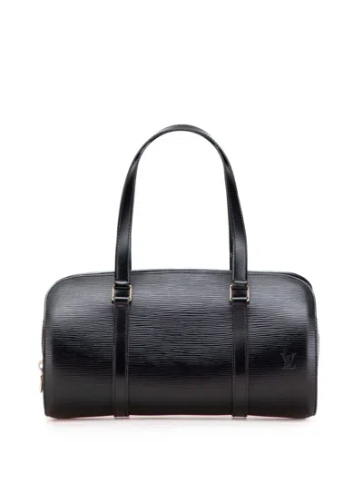 Pre-owned Louis Vuitton 1996 Epi Soufflot Handbag In Black