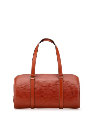 Pre-owned Louis Vuitton 1996 Epi Soufflot Handbag In Brown
