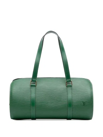 Pre-owned Louis Vuitton 1996 Epi Soufflot Handbag In Green