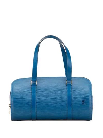 Pre-owned Louis Vuitton 1996 Epi Soufflot Shoulder Bag In Blue