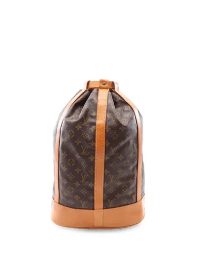 Pre-owned Louis Vuitton 1996 Gm Randonne Backpack In Brown