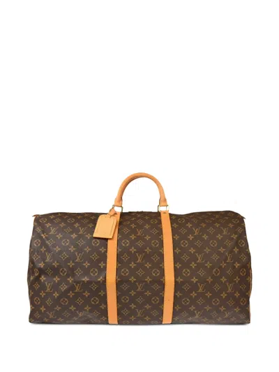 Pre-owned Louis Vuitton 1996 Keepall 60 Travel Bag In Brown