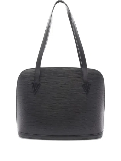 Pre-owned Louis Vuitton 1996 Lussac Epi-pattern Leather Shoulder Bag In Black
