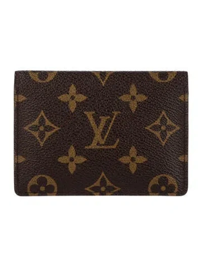 Pre-owned Louis Vuitton 1996 Lv Monogram Bifold Wallet In Brown