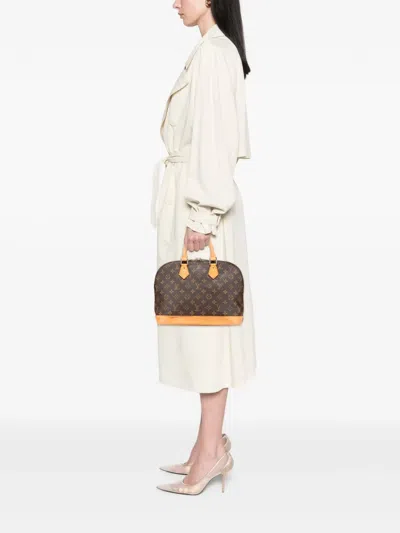 Pre-owned Louis Vuitton 1996 Monogram Alma Pm Handbag In Brown