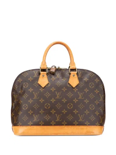 Pre-owned Louis Vuitton 1996 Monogram Alma Pm Handbag In Brown