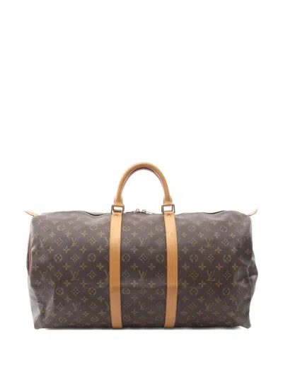 Pre-owned Louis Vuitton 1996 Monogram Boston Bag In Brown