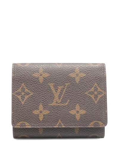 Pre-owned Louis Vuitton 1996 Monogram Card Holder In Brown