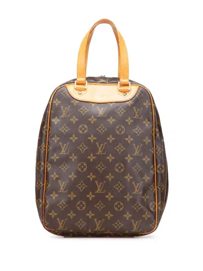 Pre-owned Louis Vuitton 1996 Monogram Excursion Handbag In Brown