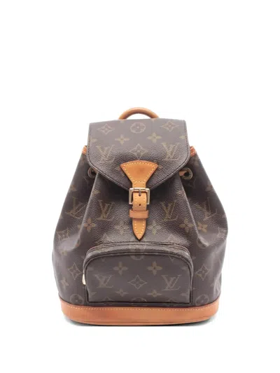 Pre-owned Louis Vuitton 1996 Monogram Leather Backpack In Brown