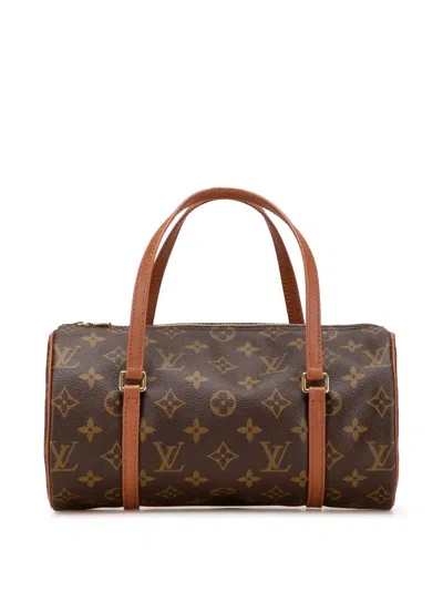 Pre-owned Louis Vuitton 1996 Monogram Papillon 26 Handbag In Brown