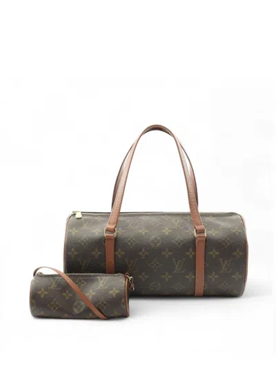 Pre-owned Louis Vuitton 1996 Monogram Papillon 30 Handbag In Brown