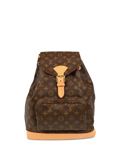Pre-owned Louis Vuitton 1996 Montsouris Gm Backpack In Brown
