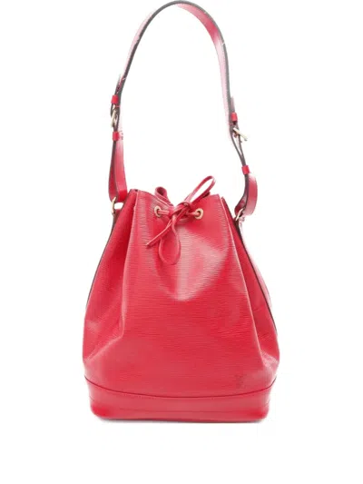 Pre-owned Louis Vuitton 1996 Noe Epi-leather Bucket Bag In Red