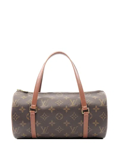 Pre-owned Louis Vuitton 1996 Papillon 26 Monogram Leather Tote Bag In Brown
