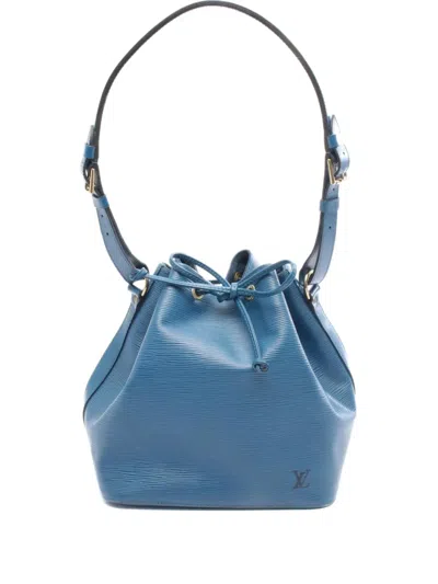 Pre-owned Louis Vuitton 1996 Petit Noé Bucket Bag In Blue
