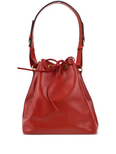 Pre-owned Louis Vuitton 1996 Petite Noe Bucket Bag In Red