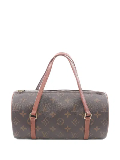 Pre-owned Louis Vuitton 1997 26 Papillon Monogram Tote Bag In Brown