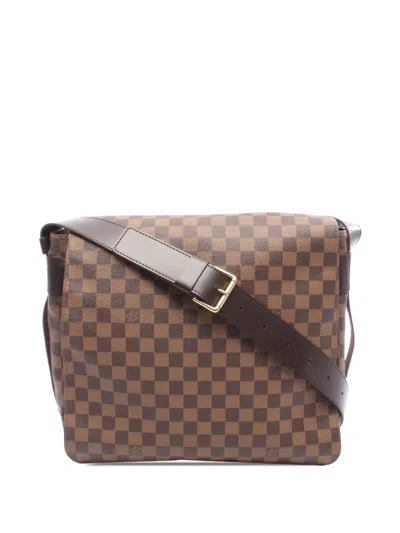 Pre-owned Louis Vuitton 1997 Damier Ebene Bastille Crossbody Bag In Brown