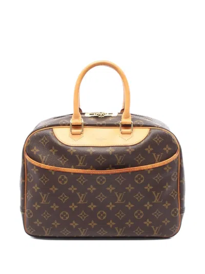 Pre-owned Louis Vuitton 1997 Deauville Monogram Top-handle Handbag In Brown