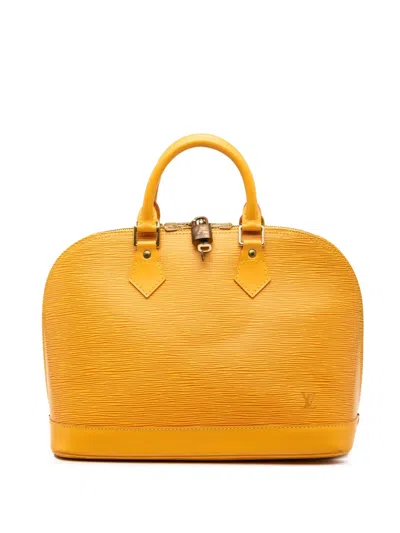 Pre-owned Louis Vuitton 1997 Epi Alma Pm Handbag In Yellow