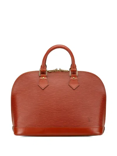 Pre-owned Louis Vuitton 1997 Epi Alma Pm Satchel In Brown