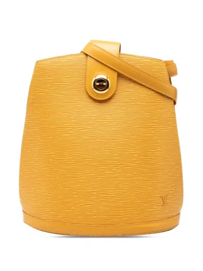 Pre-owned Louis Vuitton 1997 Epi Cluny Shoulder Bag In Yellow