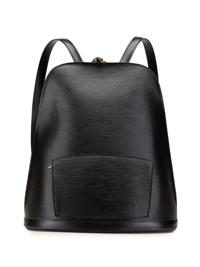 Pre-owned Louis Vuitton 1997 Epi Gobelins Backpack In Black