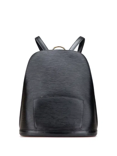 Pre-owned Louis Vuitton 1997 Epi Gobelins Backpack In Black