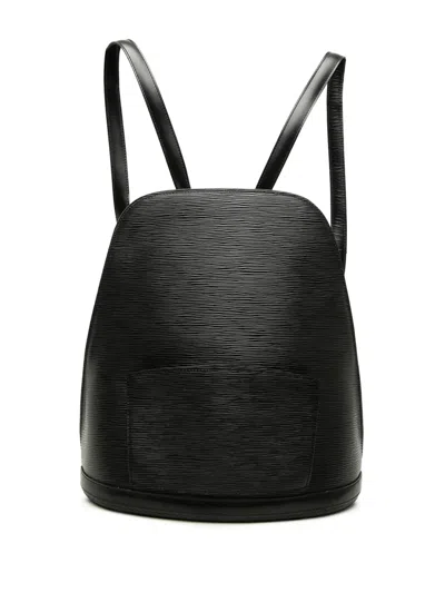 Pre-owned Louis Vuitton 1997 Epi Gobelins Backpack In Black