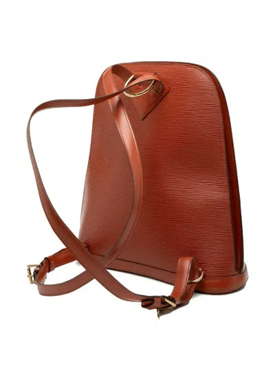 Pre-owned Louis Vuitton 1997 Epi Gobelins Backpack In Brown