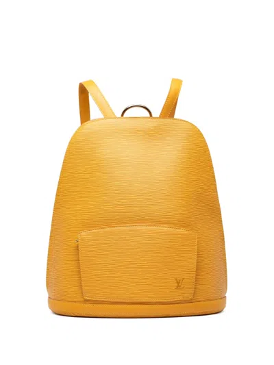 Pre-owned Louis Vuitton 1997 Epi Gobelins Backpack In Yellow