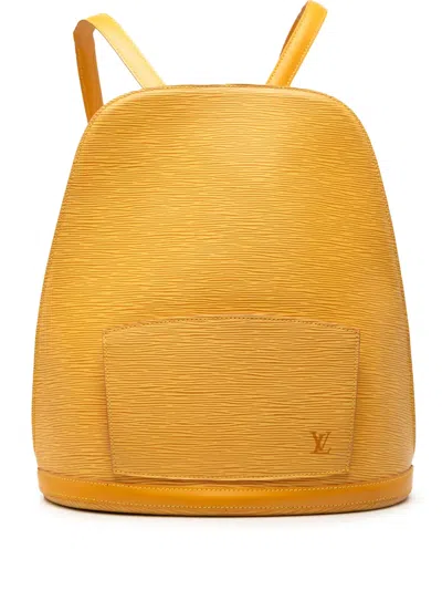 Pre-owned Louis Vuitton 1997 Epi Gobelins Backpack In Yellow
