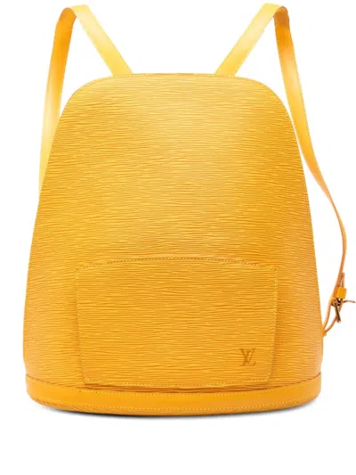 Pre-owned Louis Vuitton 1997 Epi Gobelins Backpack In Yellow
