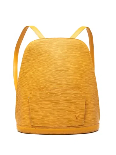 Pre-owned Louis Vuitton 1997 Epi Gobelins Backpack In Yellow