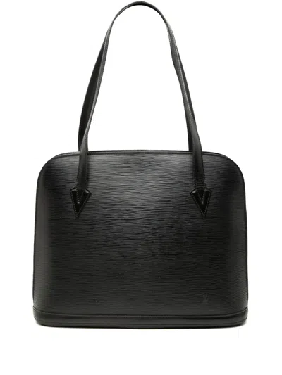 Pre-owned Louis Vuitton 1997 Epi Lussac Shoulder Bag In Black