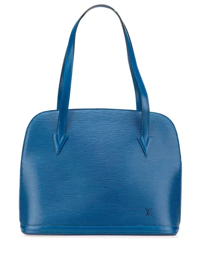 Pre-owned Louis Vuitton 1997 Epi Lussac Shoulder Bag In Blue
