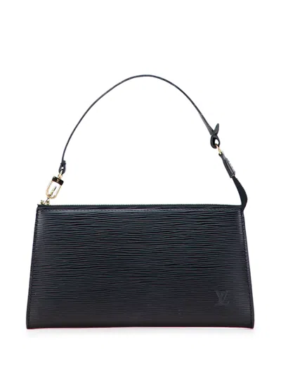 Pre-owned Louis Vuitton 1997 Epi Pochette Accessoires Shoulder Bag In Black