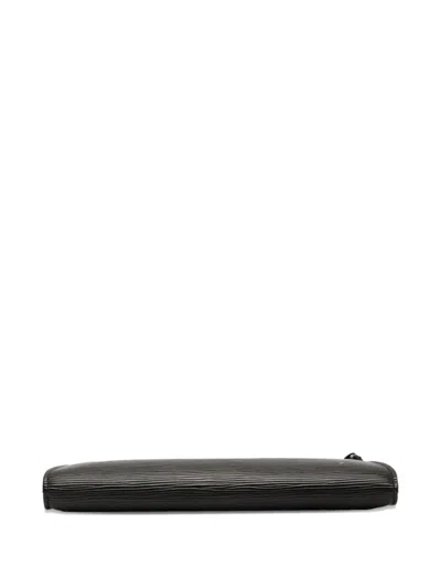 Pre-owned Louis Vuitton 1997 Epi Pochette Accessoires Shoulder Bag In Black