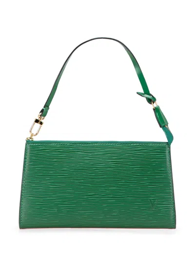 Pre-owned Louis Vuitton 1997 Epi Pochette Accessoires Shoulder Bag In Green