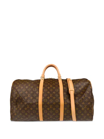 Pre-owned Louis Vuitton 1997 Keepall 60 Travel Bag In Brown