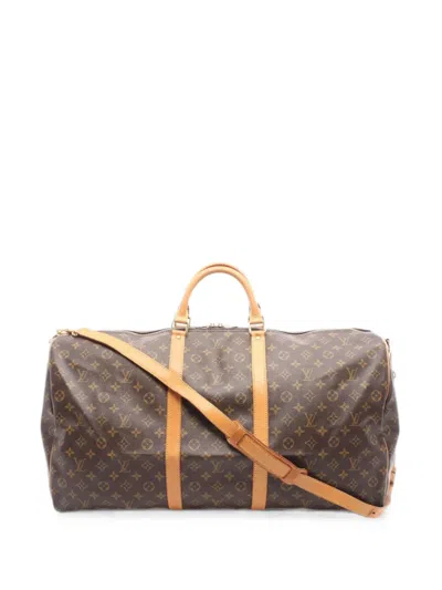 Louis Vuitton 1997 Keepall Bandoulière 60 Monogram Canvas Bag In Brown