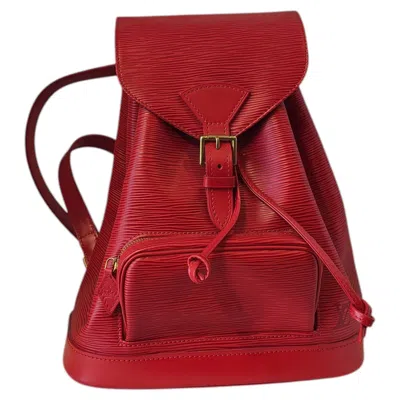 Pre-owned Louis Vuitton 1997  Montsouris Centenarie Monaco Red Epi Backpack