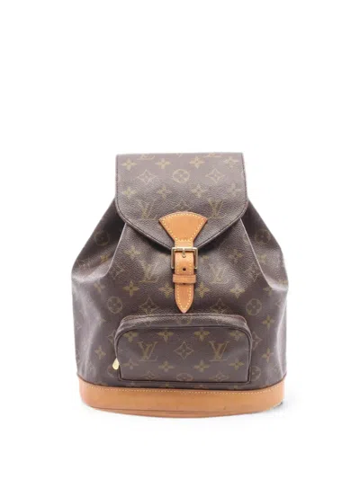 Pre-owned Louis Vuitton 1997 Mm Montsouris Backpack In Brown