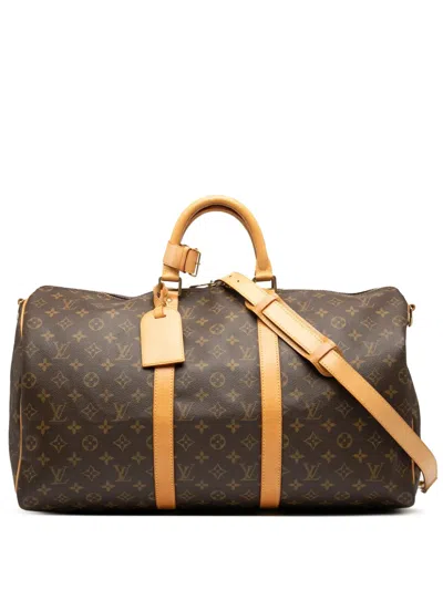Pre-owned Louis Vuitton 1997 Monogram Keepall Bandouliere 50 Travel Bag