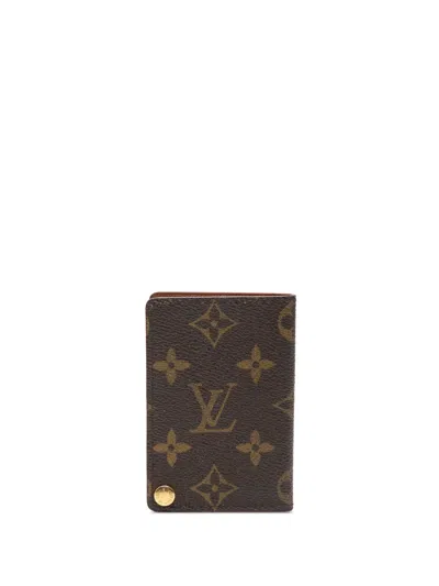 Pre-owned Louis Vuitton 1997 Monogram Photo Holder Card Holder In Brown