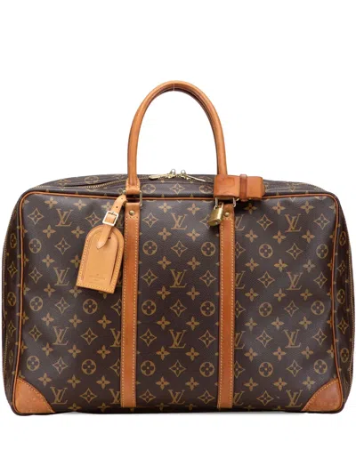 Pre-owned Louis Vuitton 1997 Monogram Sirius 45 Travel Bag In Brown
